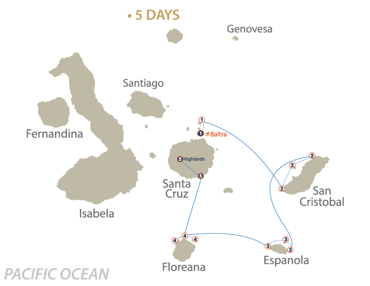 Rosalinda south itinerary - 5 days