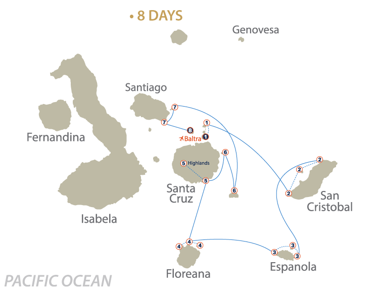 Rosalinda south itinerary - 8 days