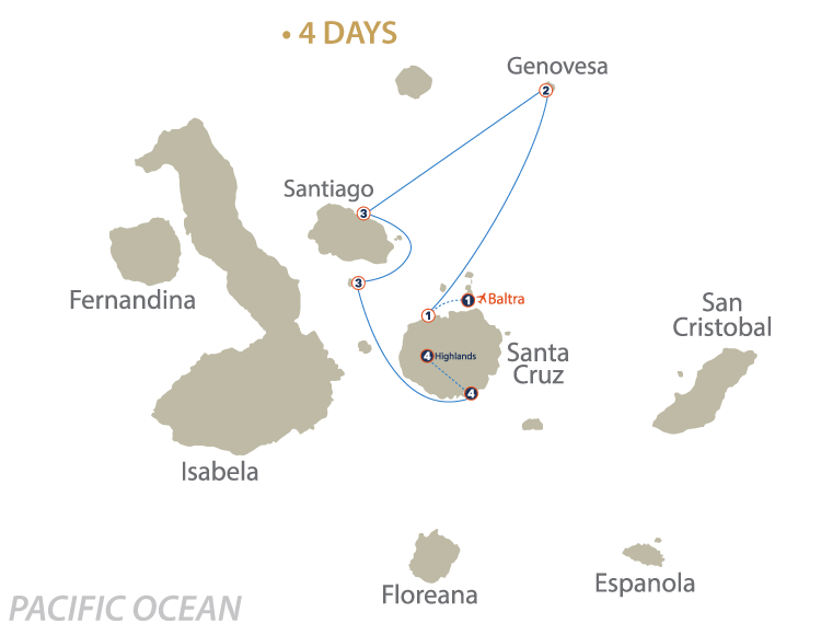 Rosalinda yacht north itinerary - 4 days