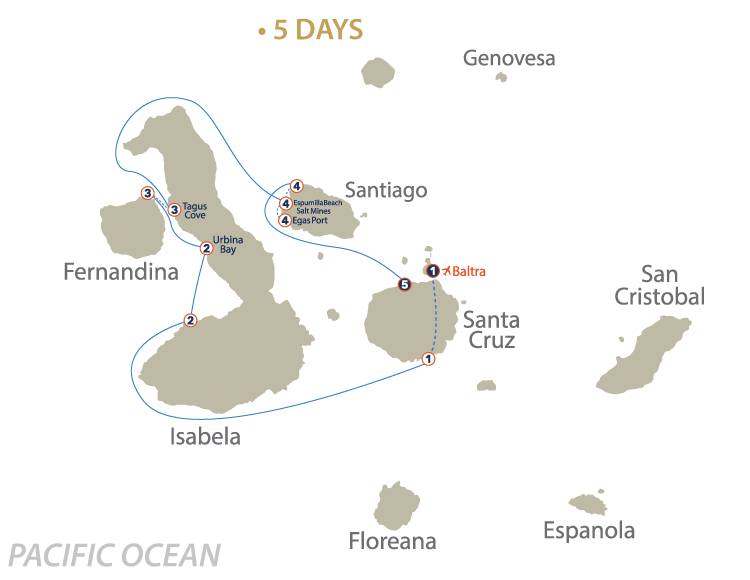 Rosalinda yacht north itinerary - 5 days