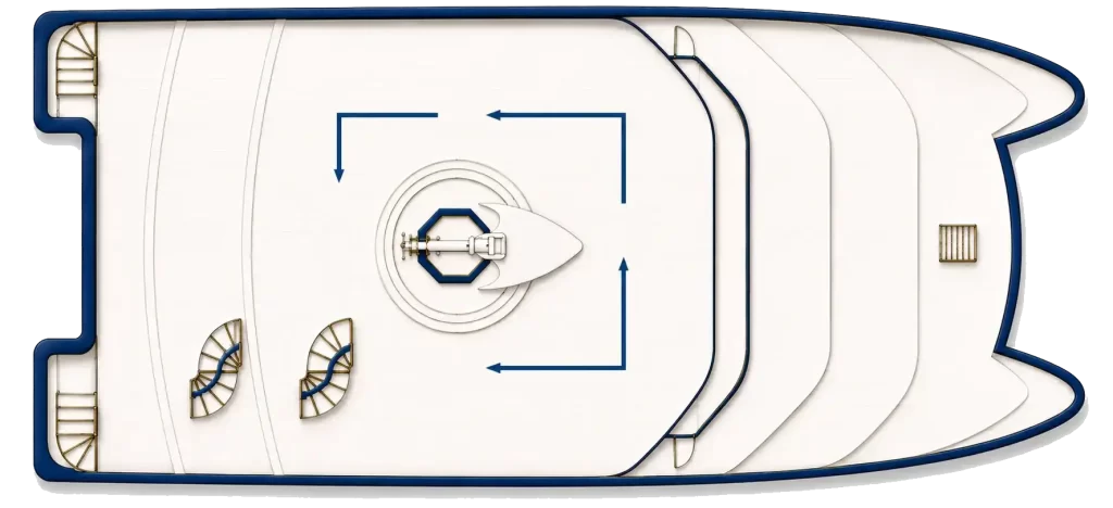 Sun deck Rosalinda luxury catamaran